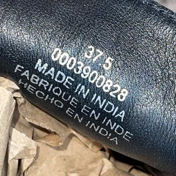 Free People Womens Leather Chain‎ Slip-On Vida Mule Loafers Black Size 37.5 - Picture 11 of 11